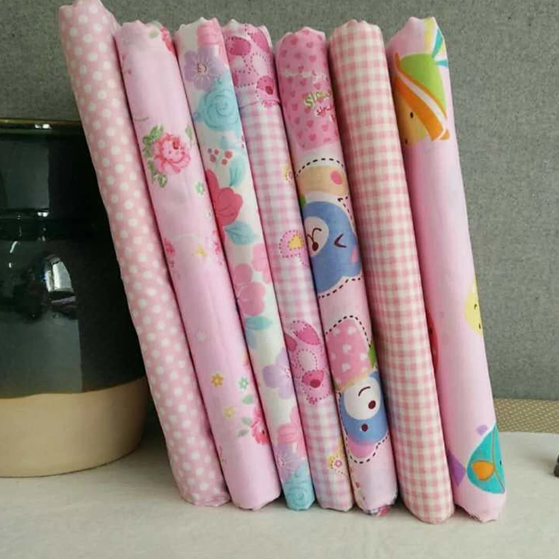 

7pcs/ Good Fabric Multi color Mixed Cotton& Fabric For Patchwork Cloth DIY Handmade Sewing Home Decoration Soft Felt Fabric 2018