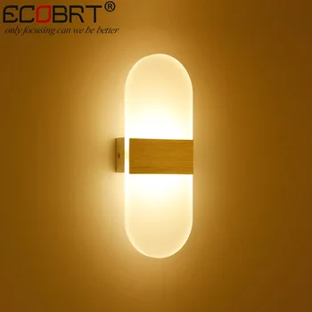 ECOBRT Modern 6W Aluminum Led indoor wall lamps Surface Mounting Decoration Sconces Wall Lighting Fixtures Silver / Black / Gold
