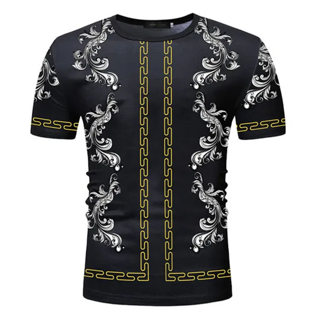 Men's Short Sleeve T-Shirt Summer Fashion 3D Printed Casual O-Neck Floral Tees Of Various Colors And Styles