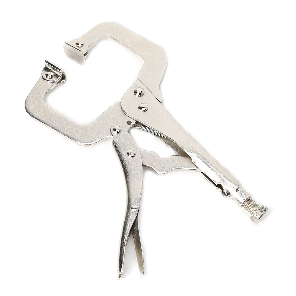 11"C Clamp Vise Grip Welding Locking Quick Pliers Round Wood Locator Clipsin Weld Holders from