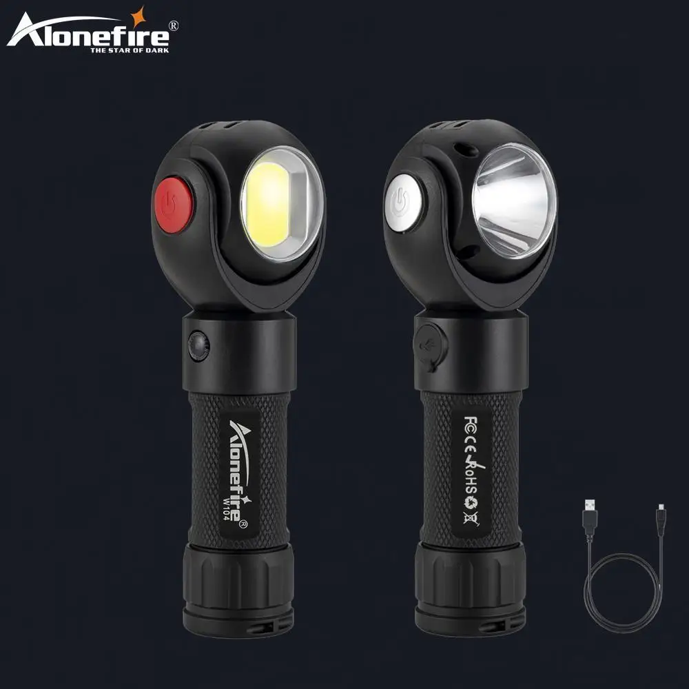 Светодиодный рабочий светильник AloneFire W104 аккумуляторная лампа с Micro USB COB фонарь