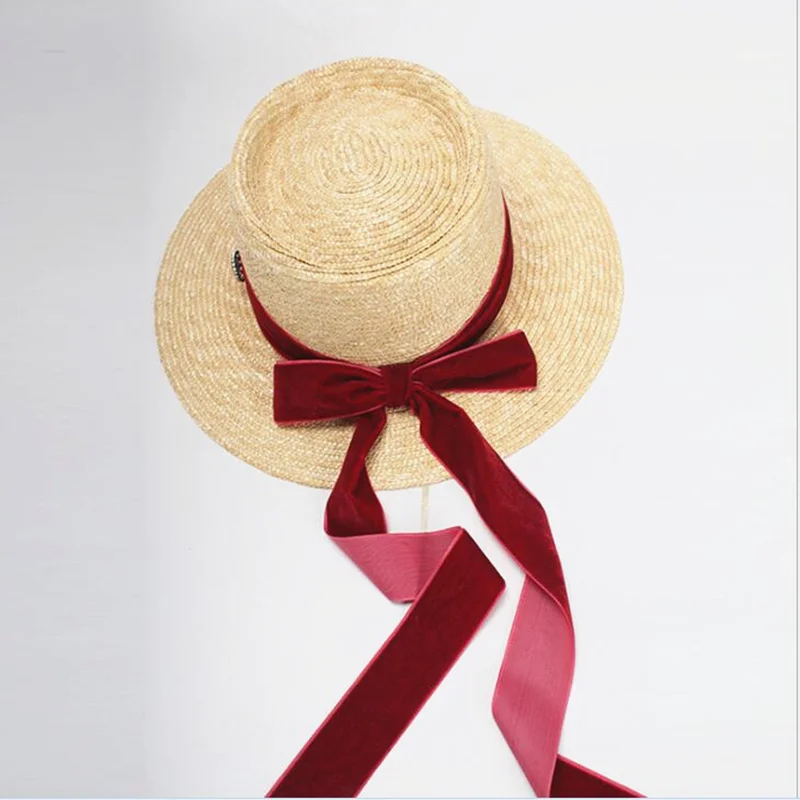 Летние женские винтажные соломенные шляпы с бантиком, новинка, шляпа для женщин, Панама H3