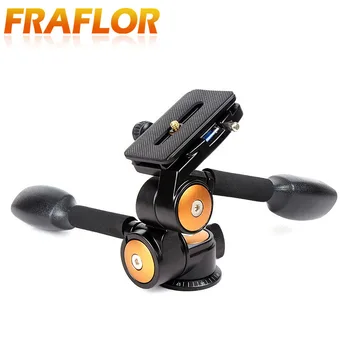

Q80 Professional Load 10KG Aluminum 360 Swivel Ball Head+Quick Release Plate+Double Handle For Tripod Monopod DSLR SLR Camera