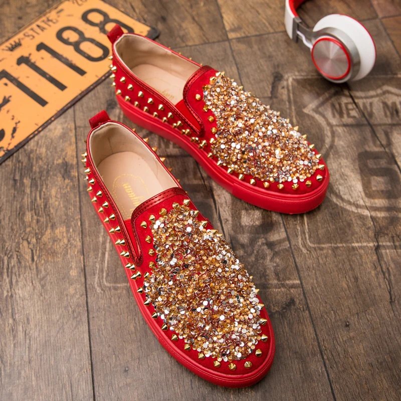 designer rivets leather shoes men luxury brand spiked male footwear rhinestones fashion dress wedding studded oxfords for men (25)