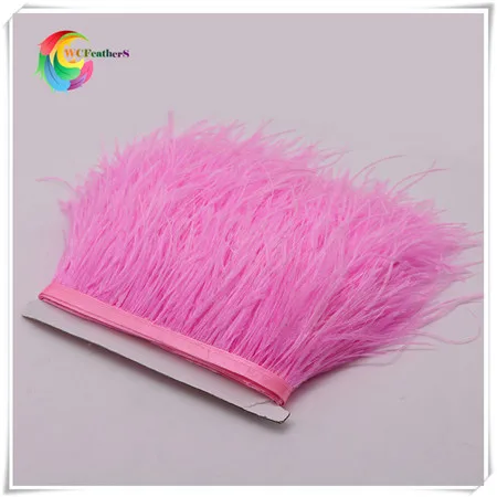 5 dark pink ostrich feather fringe 2