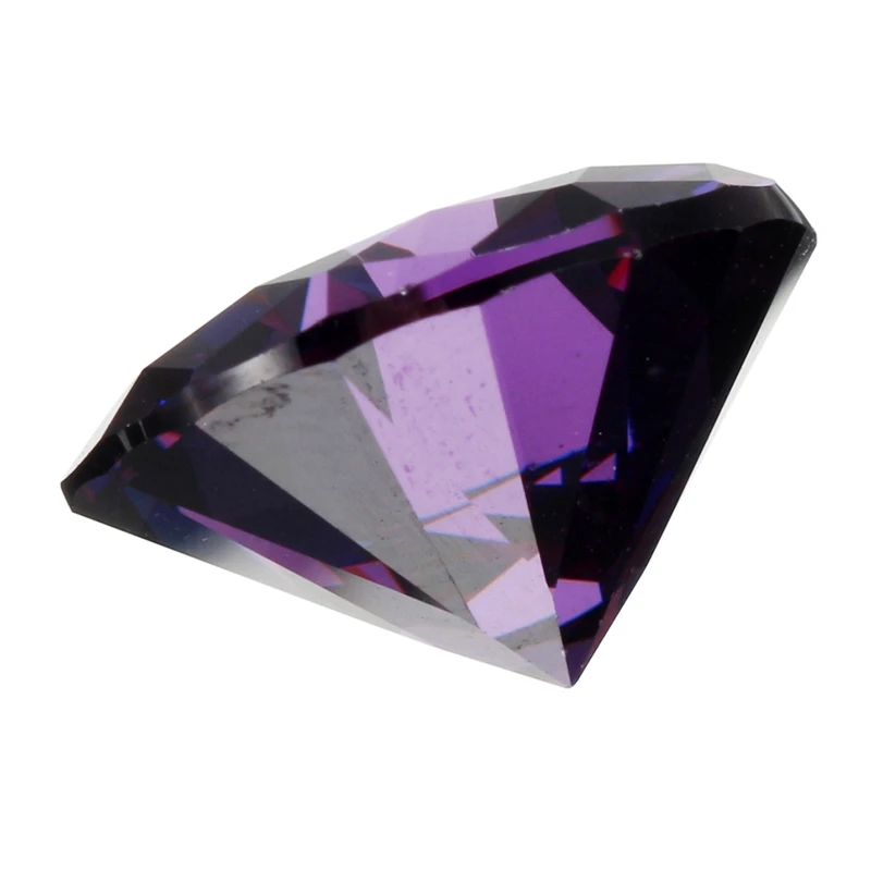 KiWarm красивые камни из фиолетового фианита, 19 карат, Круглые граненые огранки, 15 мм, свободные драгоценные камни для ювелирных изделий, кольца, ожерелья, сделай сам