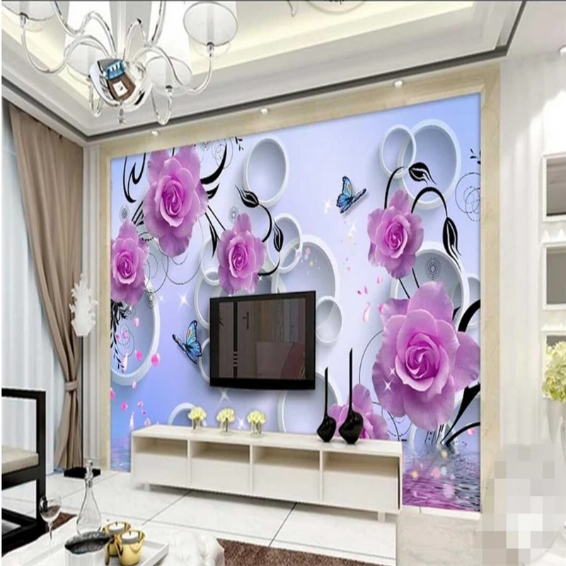 Beibehang خلفيات جدارية الجدار ملصق الوردي روز البتلة قلادة السقوط مزدوجة القرص تحلق الجمالية 3D خلفية جدار Beibehang خلفيات جدارية الجدار ملصق الوردي روز البتلة قلادة السقوط مزدوجة القرص تحلق الجمالية 3D خلفية جدار