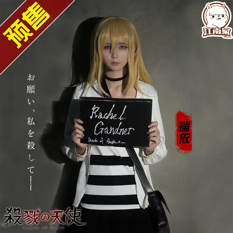 

Japan Anime Angel of Slaughter Rachel Gardner Zack Isaac Foster Cosplay Costume Halloween Uniform Coat+T-shirt+Shorts+Neck S-XL