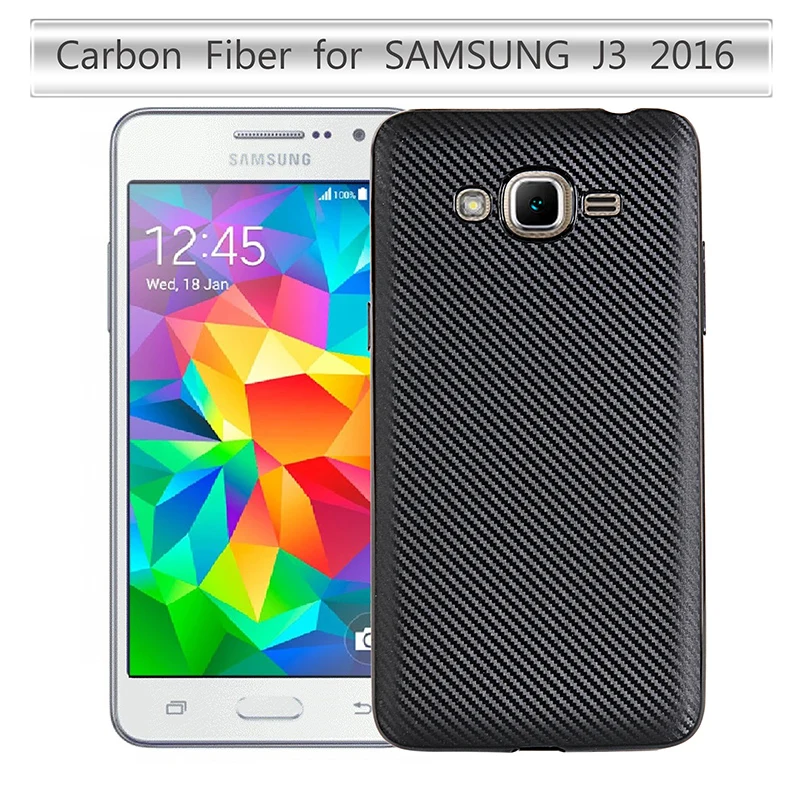 carbon fiber silicone case samsung j3 2016 (1)