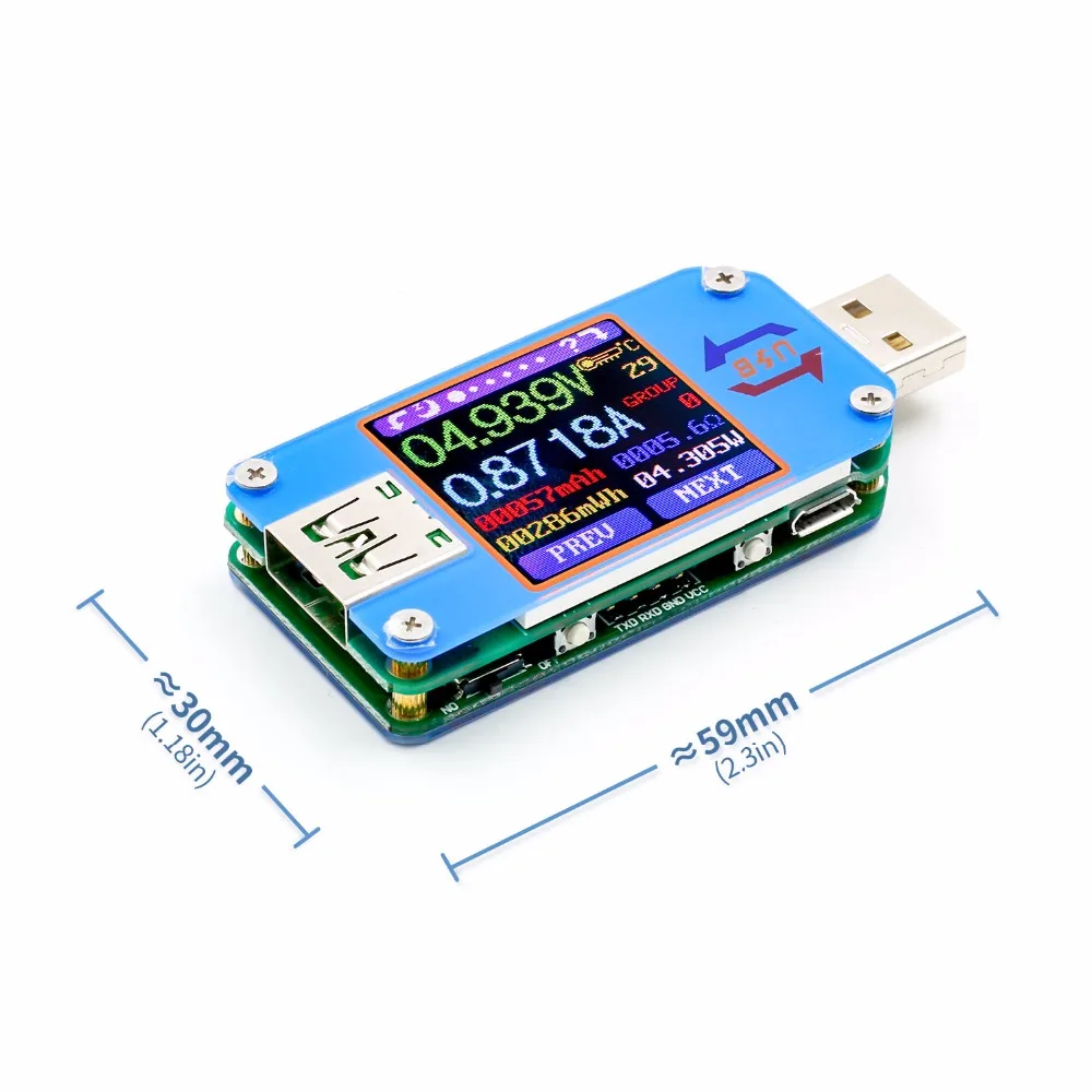 Cena UM25 UM25C dla APP USB 2.0 type c woltomierz lcd amperomierz miernik napięcia prądu miernik naładowania akumulatora tester rezystancji kabla