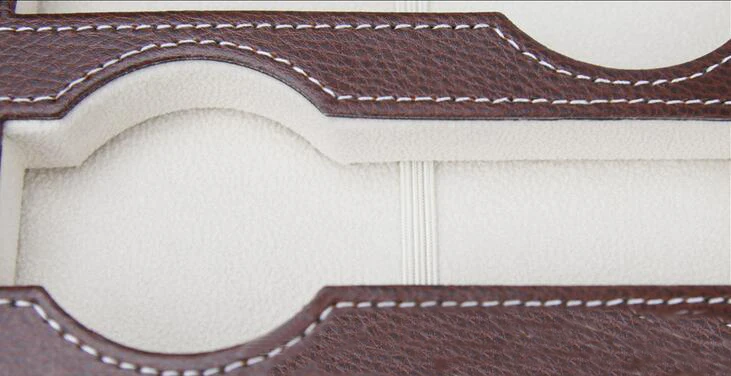 Роскошный модный чехол для часов 2 на молнии хранения органайзер из кожи шт.