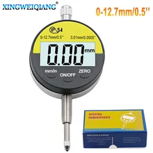0,01 мм IP54 маслостойкий 0-12,7 мм/" измеритель диапазона цифровой циферблат индикатор Точность 0,01 мм/0,0005" тестер циферблат индикатор+ коробка