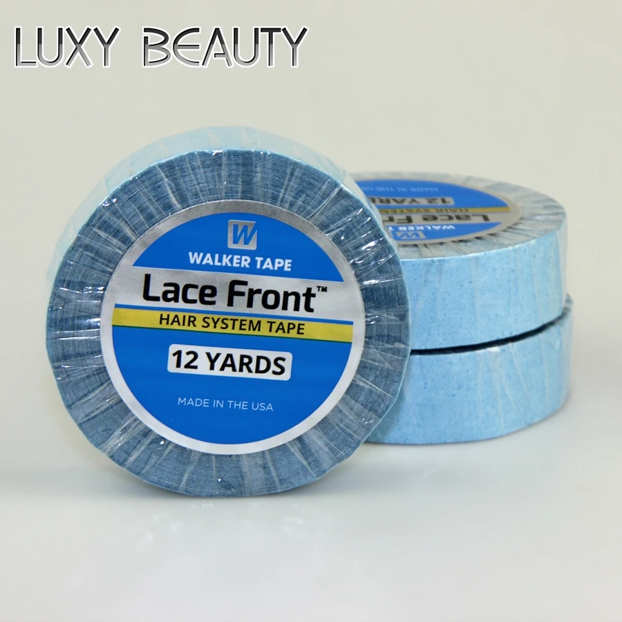 Lace Front Support Tape Width 2cm Double-Side Hair Extensions Adhesives Hair Glue For Lace Wigs Blue Tape 3yards 12yards 36yards