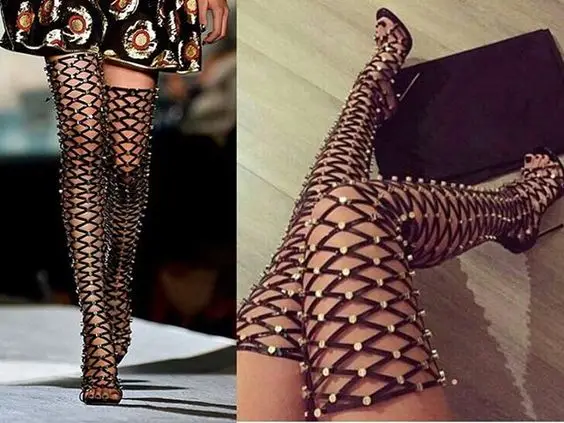 2018 Estate Calda ди металло Prigioniera Вите делла Copertura делле синьор открытый носок Ritagli moda
