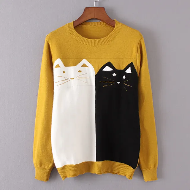 Buy Cute Cats Sweater Women s Winter Autumn Pullover