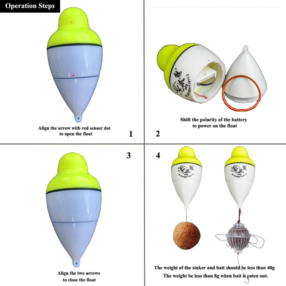 Умный поплавок для рыбалки, сигнализатор укуса рыбы, триггер, светодиодный светильник, автоматически ночной электронный умный буй