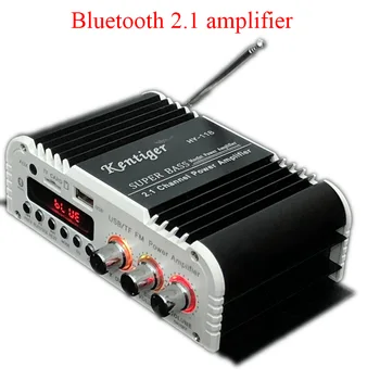 Kentiger HY-118 블루투스 2.1 + 1 4 채널 출력 서브 우퍼 TF  USB  FM 오디오 전력 증폭기 스테레오 Amplificador 슈퍼베이스 Dac