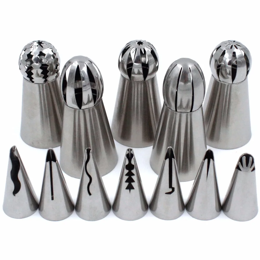 Stainless Steel Nozzles Pastry Icing Piping Nozzles Russian Pastry