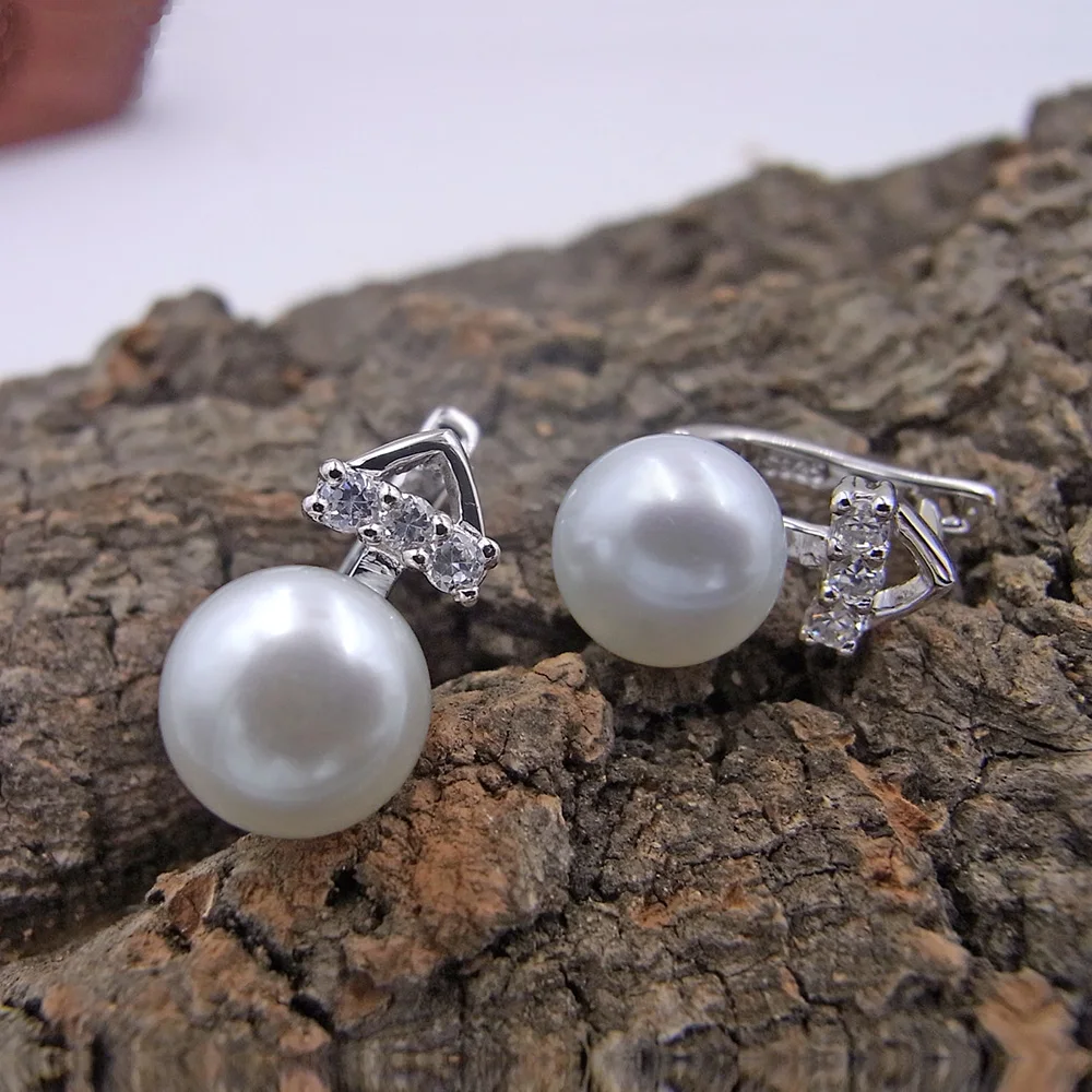 Женские серьги с жемчугом класса AAA 8 5 9 мм|earrings 925|earrings forearrings for women |