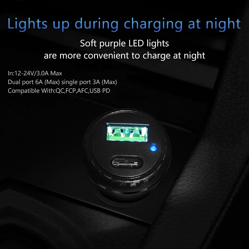 VVKing 36 W شاحن سيارة USB PD المزدوج سريعة تهمة QC 3.0 3A نوع C شاحن سيارة لهواوي سامسونج xiaomi واحد زائد LG سريع شحن VVKing 36 W شاحن سيارة USB PD المزدوج سريعة تهمة QC 3.0 3A نوع C شاحن سيارة لهواوي سامسونج xiaomi واحد زائد LG سريع شحن