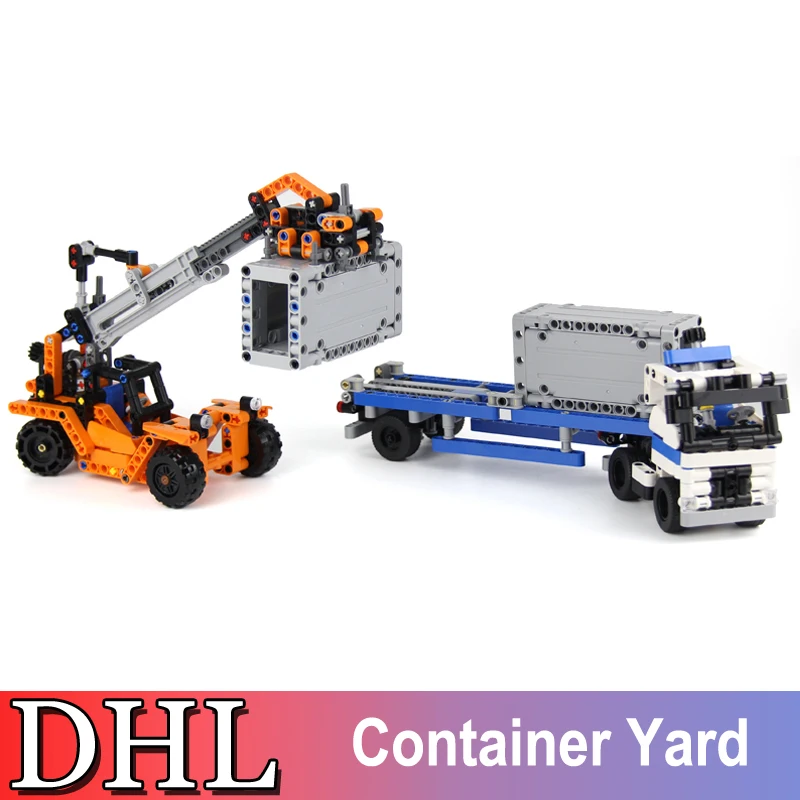 

2017 631Pcs 20035 LEPIN Technic Series Model Building Kits Blocks Bricks Container Yard Toys For Children Compatible With 42062