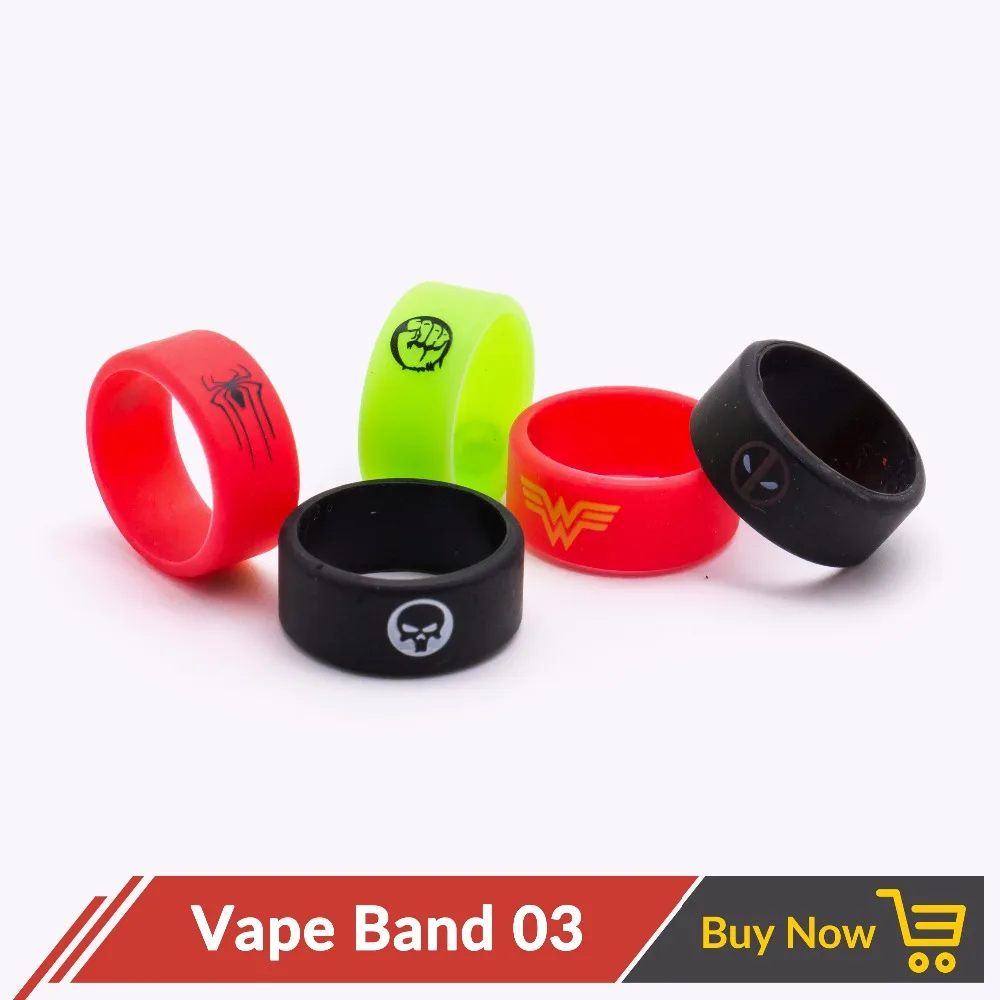

Volcanee 10pcs/lot Vape Band for E Cig Protection Decoration Ring 10mm Silicon Rubber Band for RDA RTA RDTA Atomizer