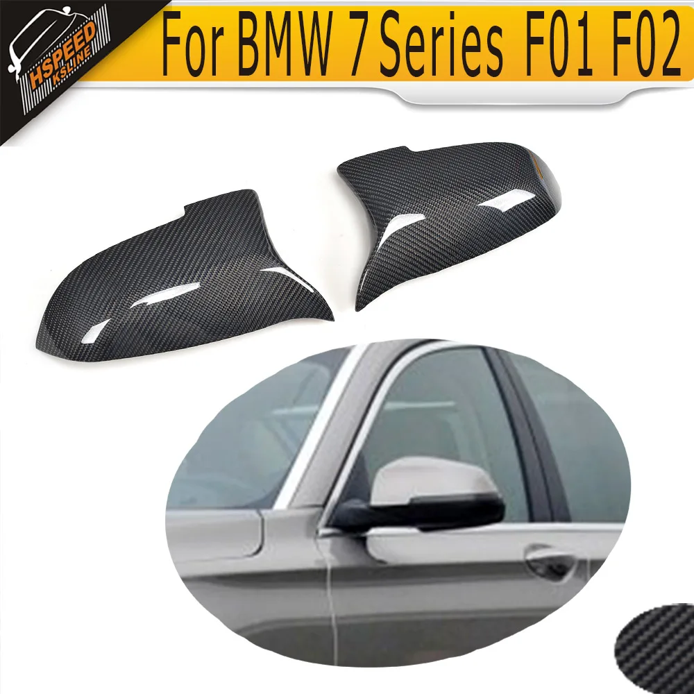 

carbon fiber side rear back view mirror covers Caps for BMW 7 Series F01 F02 Sedan 4 Door Standard And M Sport 13-15 740i 750i