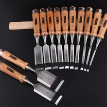 6 шт./компл. резьба долото Плотницкие Инструменты плоское долото для дерева набор инструментов профессиональная резьба по дереву нож Ручные инструменты