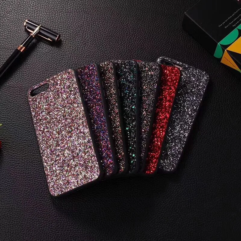 

woman girl Luxury Fashion Glitter Shining Cases For iPhone 6 6S 7 plus 8Plus TPU Cover Back For iPhone X 6 7 8 Plus phone Case