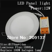 Dhl 12 Вт Светодиодная лампа, регулируемая яркость, Круглая Панель на стену потолок светильник AC85-265V, внутреннее освещение