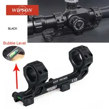 Wipson arma tática ar15 rifle óptica escopo montar 25.4mm/30mm qd anéis de montagem com nível bolha para 20mm picatinny ferroviário