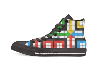 

LUDO BOARD board game Casual High Top Canvas shoes sneakers For Drop shipping