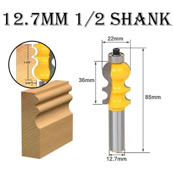 

1/2 Shank Architectural Cemented Carbide Molding Router Bit 12.7mm Trimming Wood Milling Cutter for Woodwork Cutter Tools
