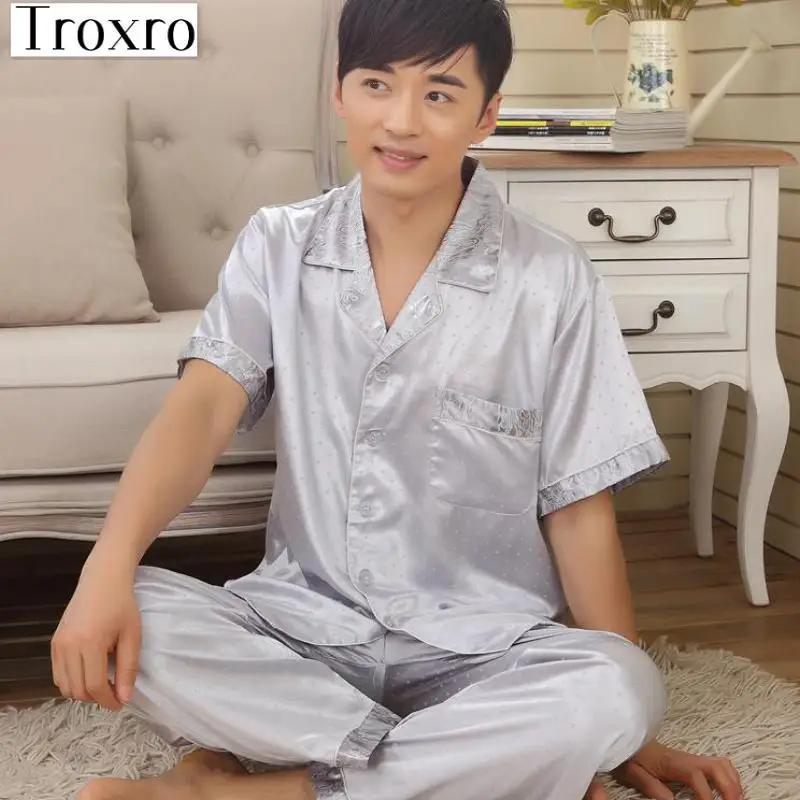 Pyjamas Men Print Pyjama Homme Casualshort Sleepwear For Transparent