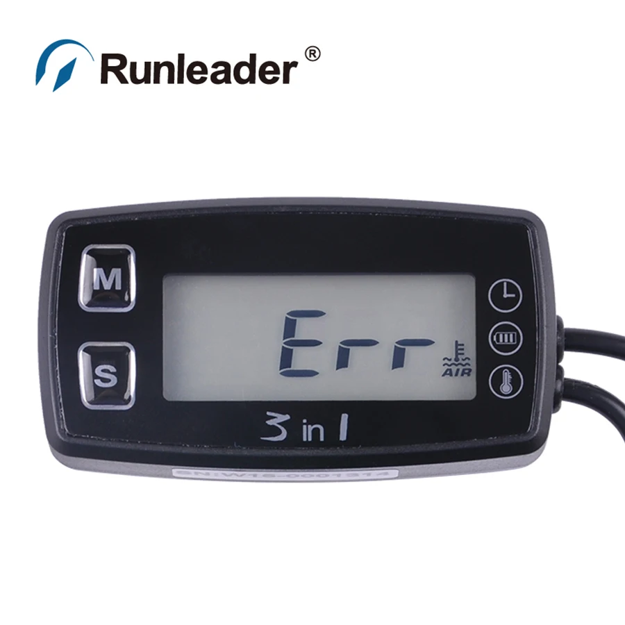 

TS001 PT100 -20 +300 temp sensor + thermometer voltmeter for dirt bike aerator snowmobile stump grinder boat vehicles marine ATV