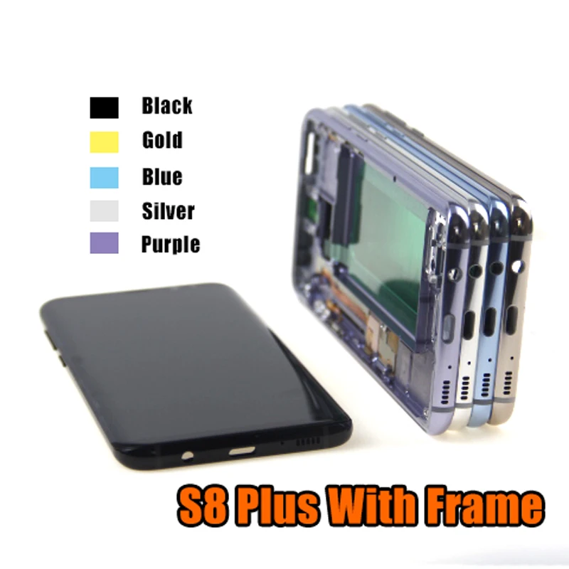 ЖК-дисплей Burn-Shadow S8 с рамкой для SAMSUNG Galaxy S8 G950 G950F дисплей S8 Plus G955 G955F сенсорный экран дигитайзер