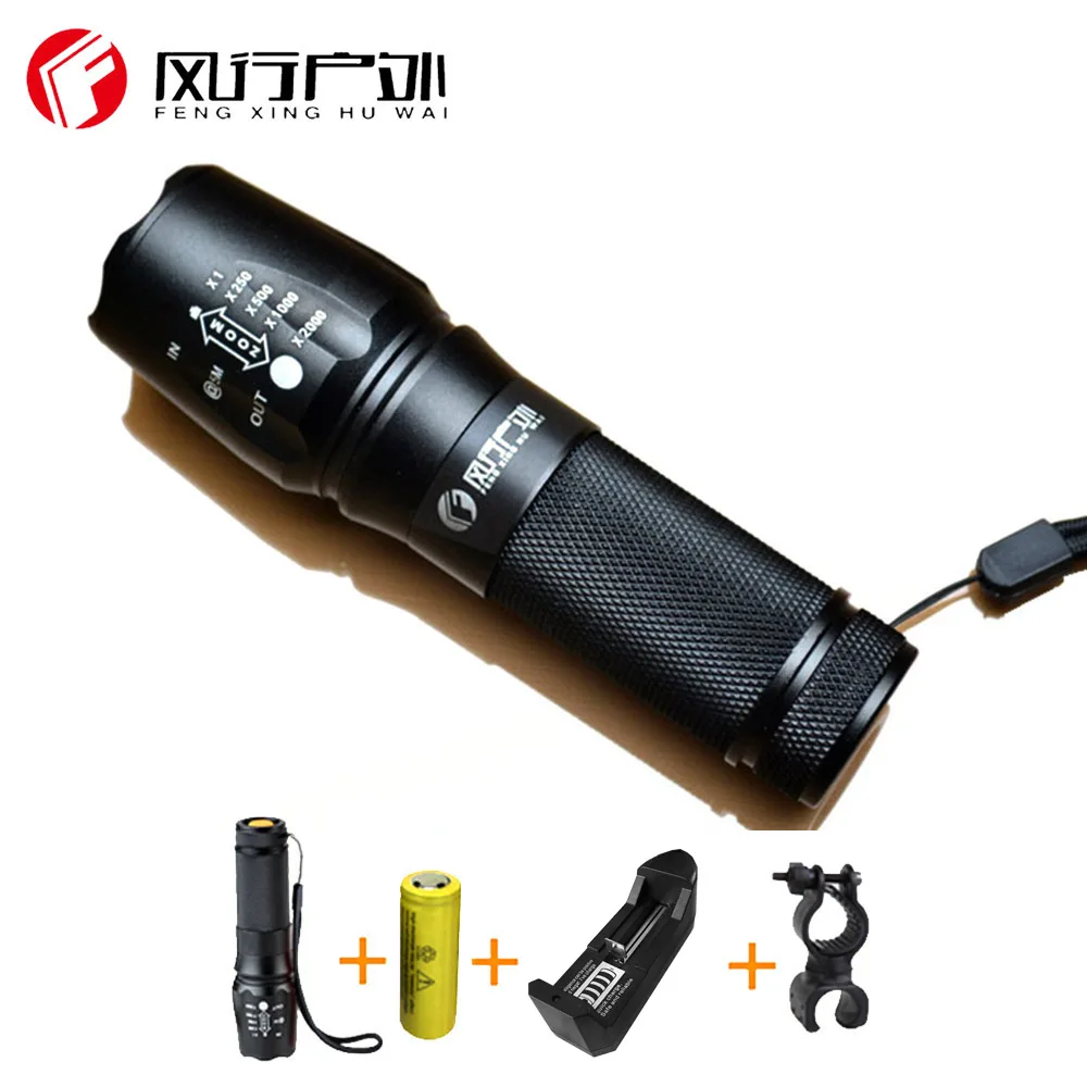 

LED Flashlight zoom torch waterproof flashlights XM-L L2 5000LM 5 mode led Zoomable light For 3x AAA or 18650 or 26650 battery