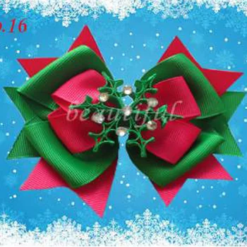 

100 BLESSING Good Girl Boutique 4.5" F- Snowflake Hair Bow Clip 110 No.