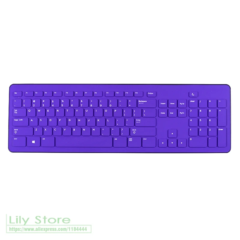 Для Dell KB113T KB113P 3847 3647 настольный компьютер все-в-одном ПК Клавиатура Обложка протектор Проводная настольная пленка Компьютерная - Цвет: allpurple