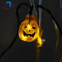 10 светодиодов Хэллоуин Тыква батарея для светящейся гирлянды лампа внутреннего украшения для праздничной вечеринки гостиной
