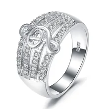Белое AAA женское циркониевое кольцо, модное 925 Серебряное музыкальное кольцо, обручальное кольцо, обручальные кольца для женщин