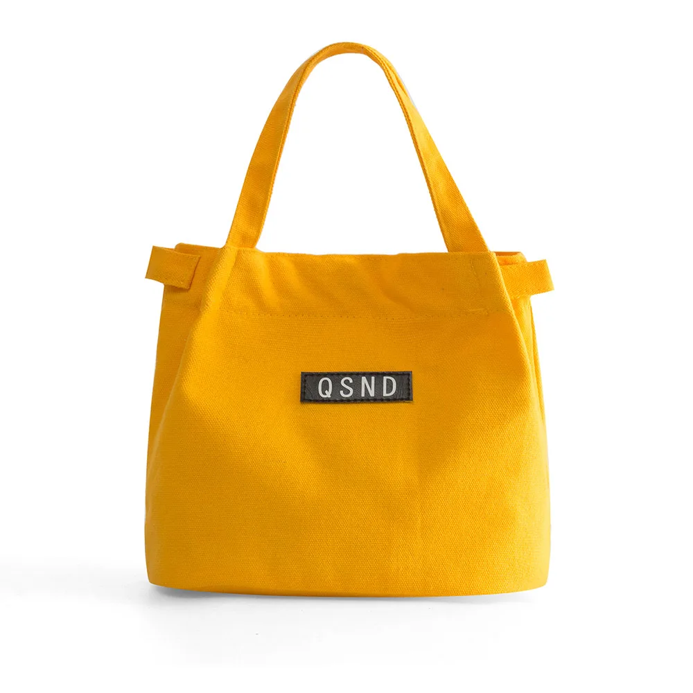Новые подростковые холщовые сумки для обедов, Детские Портативные Сумки для хранения, детские мини-сумки на одно плечо для девочек, сумки для покупок - Цвет: Цвет: желтый