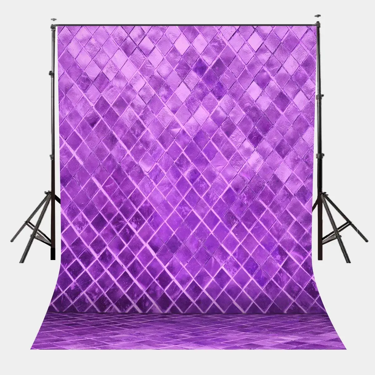 

5x7ft Ultra Violet Color Backdrop Diamond Blocks Photography Background for Photo Shoot Background Photography Studio Props