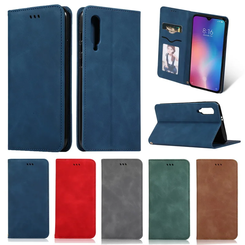 

Magnetic Flip Wallet Phone Case For Xiaomi Redmi Note 7 6 Pro Retro Card Holder Leather Cover Coque For Xiaomi Mi 9 SE BookCases