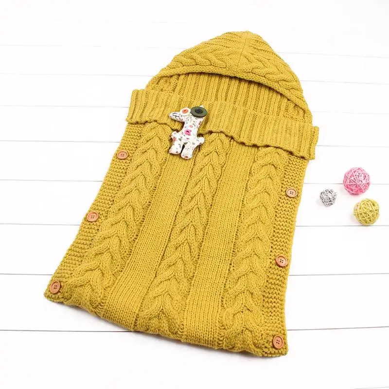 

Baby Swaddle Wrap Warm Knitted Envelope Sleepsack Stroller Bed Blanket baby stroller footmuff Universel stroller Sleeping