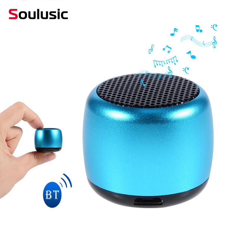 

Soulusic BM2 Mini Portable Bluetooth Subwoofer Speaker Metal Wireless Stereo TWS Loudspeaker with Mic MP3 Phone Music Player