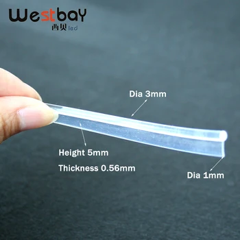 

Fiber Opitc End Glow Skirt Side Glow PMMA Opitc Fiber Cable 3mm*5m Transparent Solid Optical Fiber For DIY Car Light Decoration