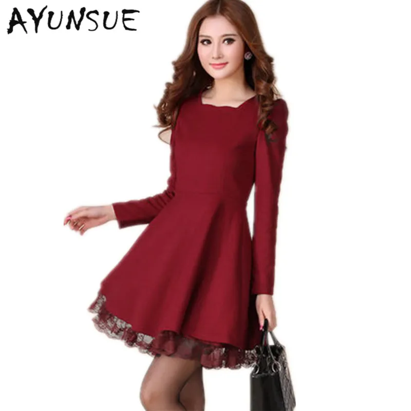 one piece dress in woolen