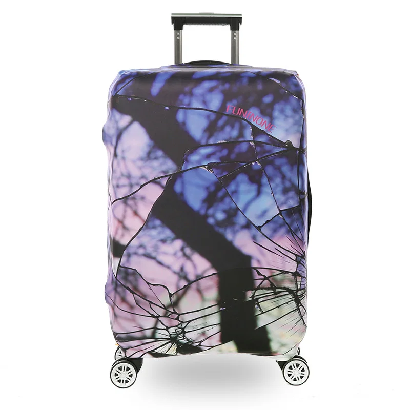 Защитный чехол для багажа с изображением вулкана Crackle, чехол для костюма, водонепроницаемые чехлы для багажа, аксессуары, сумка для путешествий, чехол на колесиках - Цвет: 2