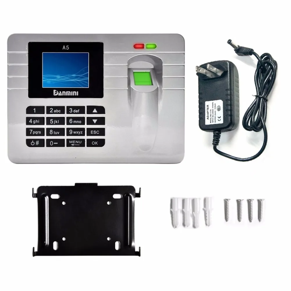 

DANMINI A5 2.4-Inch TFT Color Screen Fingerprint Recorder Free-software Employee Attendance Machine Time Clock Recorder